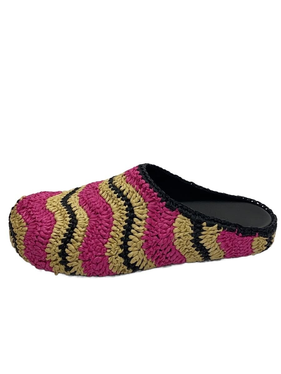 サンダル MARNI / No Vacancy Inn Rafia Sabot Loafers/38/PNK