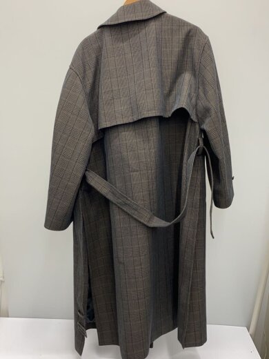 商品画像：トレンチコート/M/ウール/BRW/チェック/lm21aw01356-39-02 2