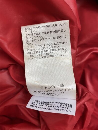 画像：canterburyダウンジャケット/M/ポリエステル/BLK/RA795975