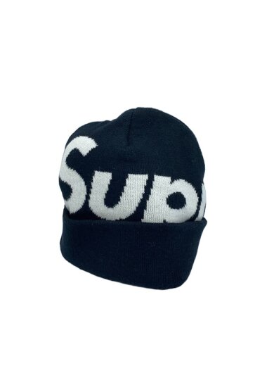 商品画像：BIG　LOGO　BEANIE/ニットキャップ/--/コットン/BLK/無地/メンズ 1