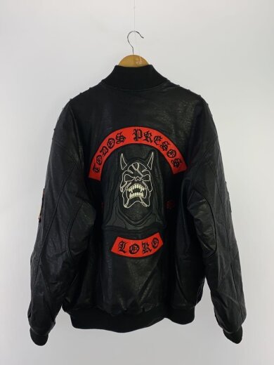 商品画像：PU Leather Jacket/フライトジャケット/XXL/フェイクレザー/BLK 2