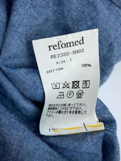 画像：refomed長袖シャツ/1/コットン/IDG/RE23SS-SH025
