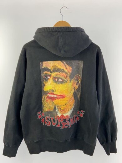 商品画像：potrait hooded sweatshirt/パーカー/M/コットン/BLK/無地/101837 2