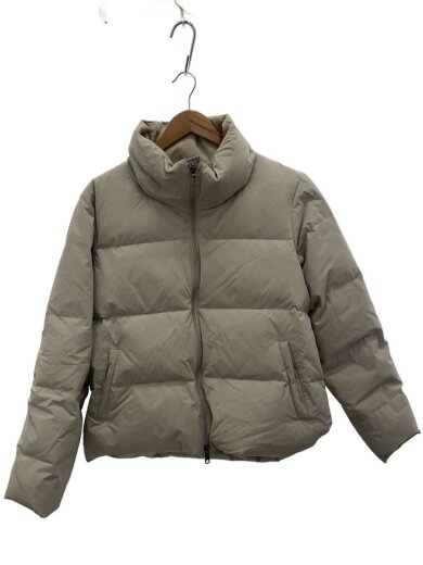 商品画像：ラウンドヘムスタンドカラーダウンジャケット/ダウンジャケット/3/ナイロン/BEG/無地/1095550 1