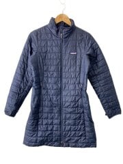 ロングダウンジャケット/S/ポリエステル/NVY/アニマル/26870FA20