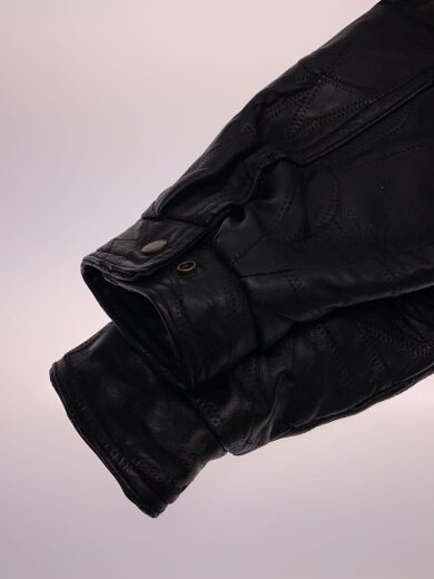 商品画像：レザージャケット・ブルゾン/XL/牛革/BLK/無地// 4