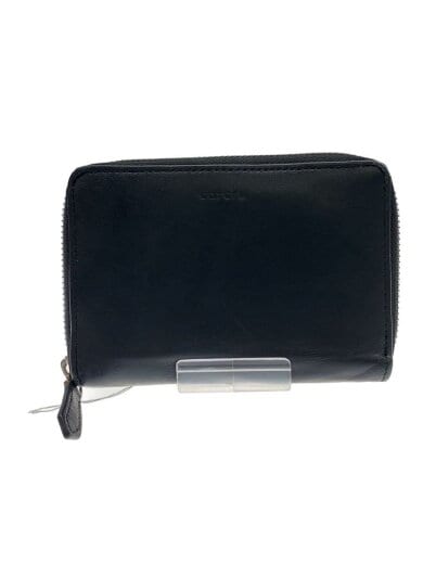 商品画像：2つ折り財布/レザー/BLK/無地/メンズ// 1