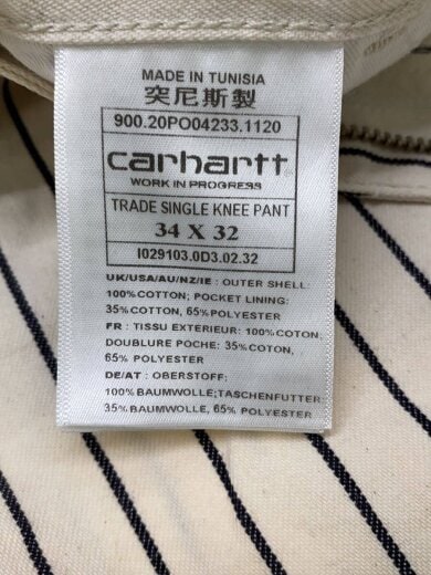 商品画像：ストレートパンツ/34/コットン/WHT/ストライプ/trade single knee pant// 4
