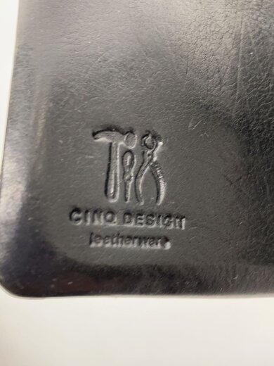 商品画像：2つ折り財布/レザー/BLK/無地/レディース 3