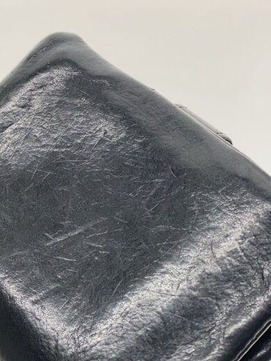 商品画像：2つ折り財布/レザー/BLK/無地/レディース 7