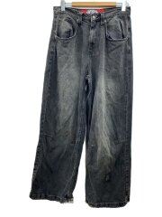 バギーデニム/ストレートパンツ/32/コットン/GRY