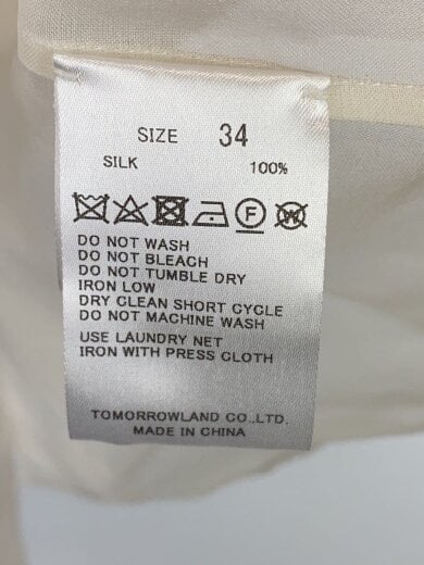 商品画像：長袖ブラウス/34/シルク/WHT/34-01-41-01015 4