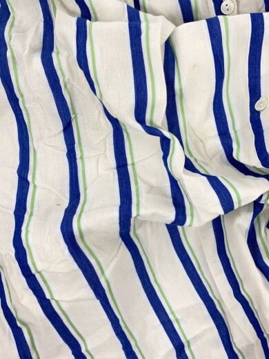 商品画像：半袖ワンピース/M/コットン/BLU/ストライプ/010451GR2 6