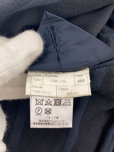 商品画像：テーラードジャケット/44/コットン/BLK/ストライプ 4