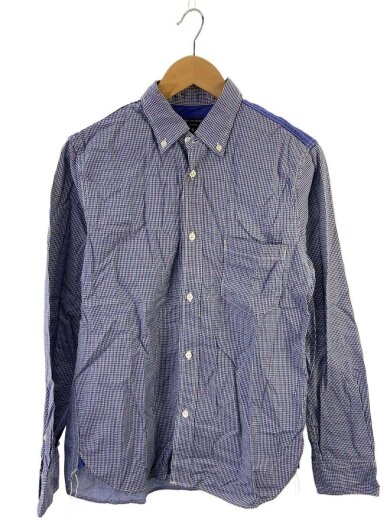 商品画像：長袖シャツ/S/コットン/ブルー/チェック/HS-B011 1