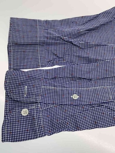 商品画像：長袖シャツ/S/コットン/ブルー/チェック/HS-B011 5