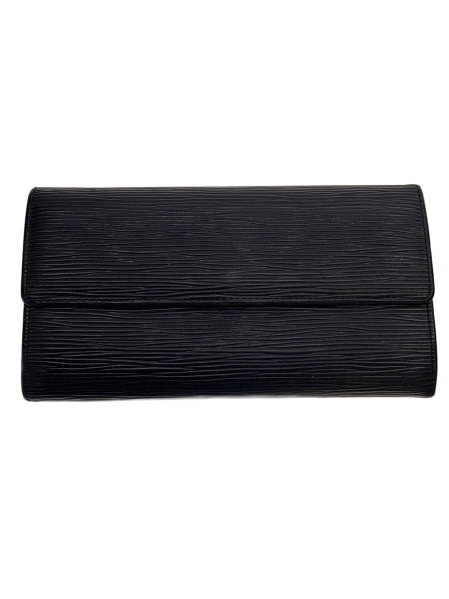 LOUIS VUITTON / 長財布/レザー/BLK/メンズ