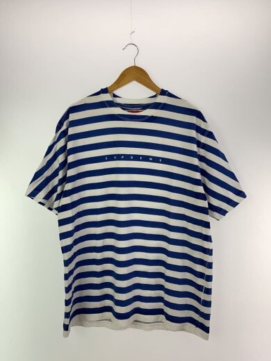 商品画像：Tシャツ/L/コットン/BLU/ストライプ 1