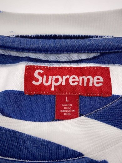 商品画像：Tシャツ/L/コットン/BLU/ストライプ 3