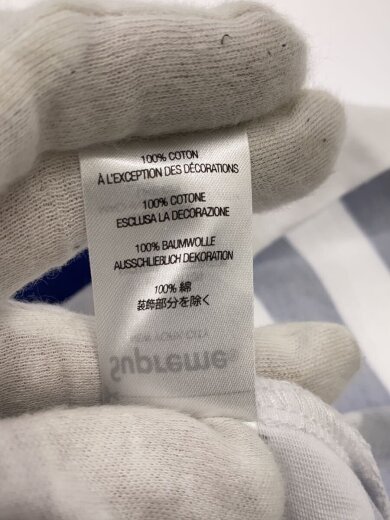 商品画像：Tシャツ/L/コットン/BLU/ストライプ 4