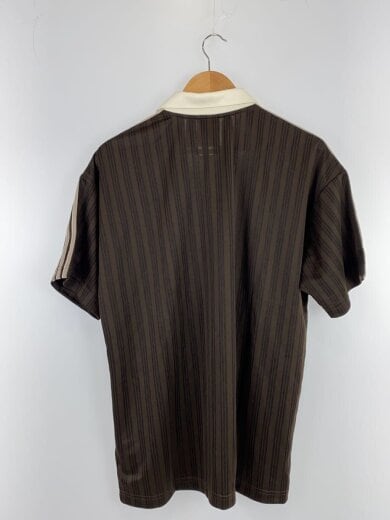 商品画像：ポロシャツ/L/ポリエステル/BRW/ストライプ/JX3851 2