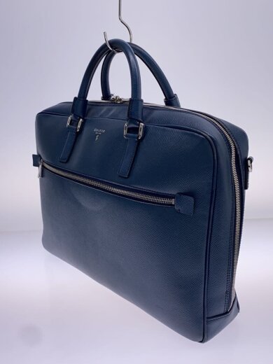 商品画像：スリムブリーフケース/角スレ・傷有/ブリーフケース/レザー/NVY 2