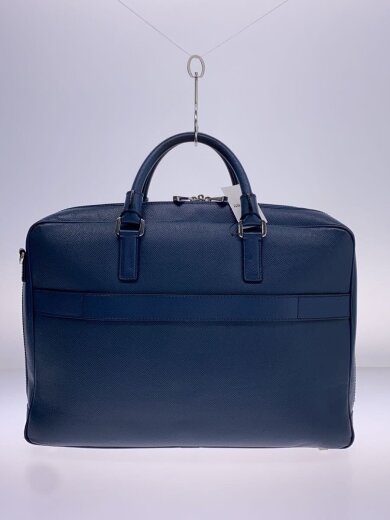 商品画像：スリムブリーフケース/角スレ・傷有/ブリーフケース/レザー/NVY 3