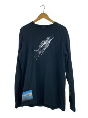 長袖Tシャツ/4/コットン/BLK/プリント/UC1C4892-3