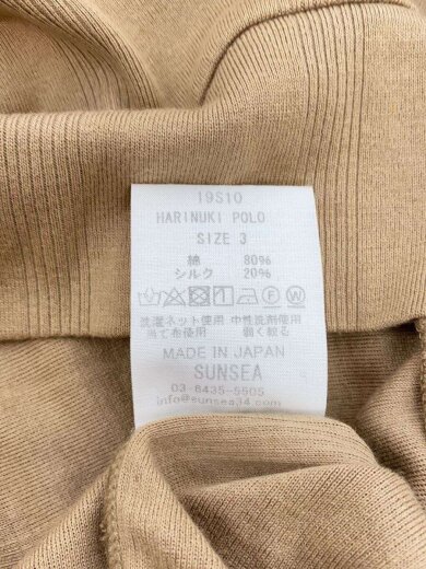 商品画像：ポロシャツ/3/コットン/BEG/19S10 4