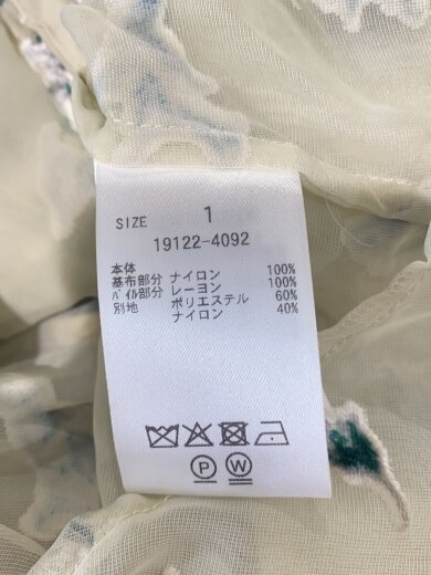 画像：CLANE長袖シャツ/1/ナイロン/BEG/花柄/19122-40924