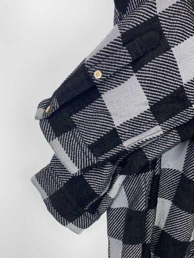 商品画像：長袖シャツ/3/レーヨン/BLK/チェック/24aw-b-bl03-1 5