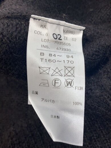 商品画像：ニット・セーター(厚手)/2/アルパカ/BLK/7035605 4
