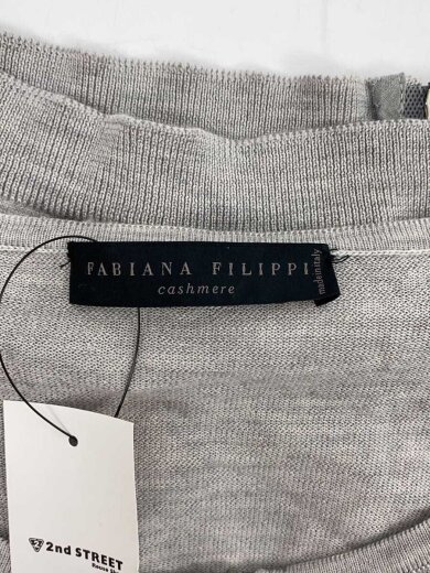 画像：FABIANA FILIPPIカーディガン(薄手)/XS/カシミア/GRY/無地/QQ22633113