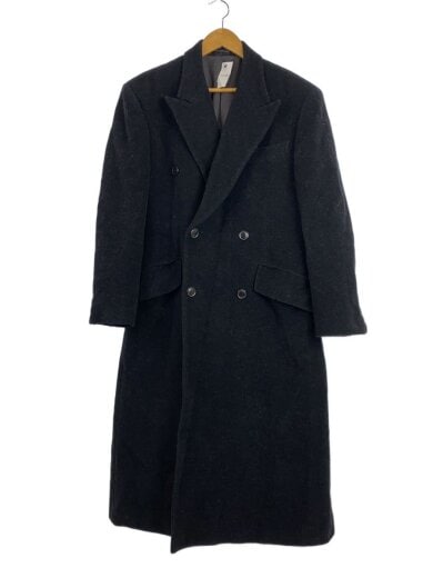 商品画像：チェスターコート/M/ウール/BLK/無地/TW-8541 1