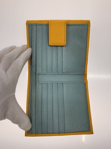 商品画像：2つ折り財布/レザー/YLW/レディース 4