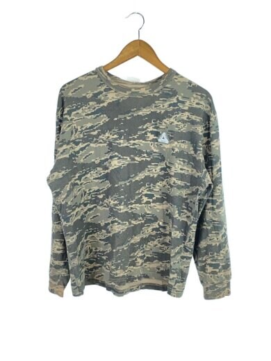 商品画像：長袖Tシャツ/M/コットン/KHK/カモフラ 1