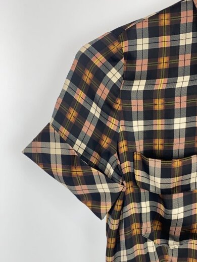 商品画像：半袖ワンピース/38/ポリエステル/BRW/チェック/S75CV0459 S54048 5