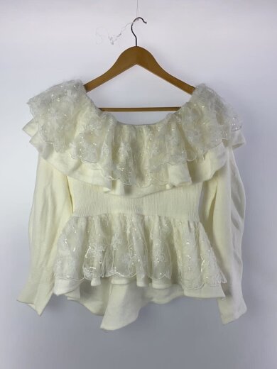 商品画像：ニット・セーター(厚手)/M/アクリル/WHT/無地 2