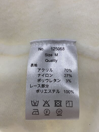 商品画像：ニット・セーター(厚手)/M/アクリル/WHT/無地 4