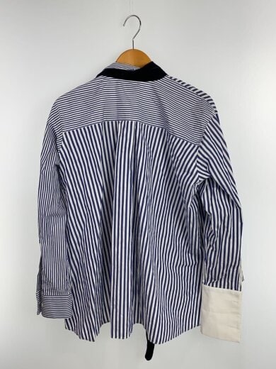 商品画像：長袖シャツ/--/コットン/BLU/ストライプ/19-04583 2