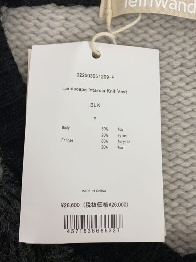 商品画像：ニットベスト(厚手)/FREE/ウール/BLK/022503051209 6