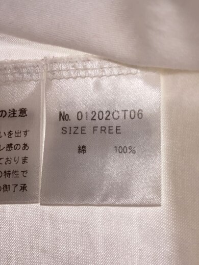 商品画像：Tシャツ/FREE/コットン/WHT/01202CT06// 4