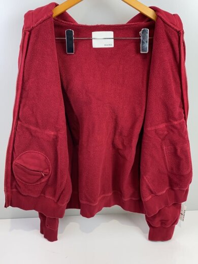 商品画像：ジップパーカー/3/コットン/RED/無地/KAIKO-26-101 3