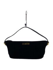 ハンドバッグ/スウェード/BLK