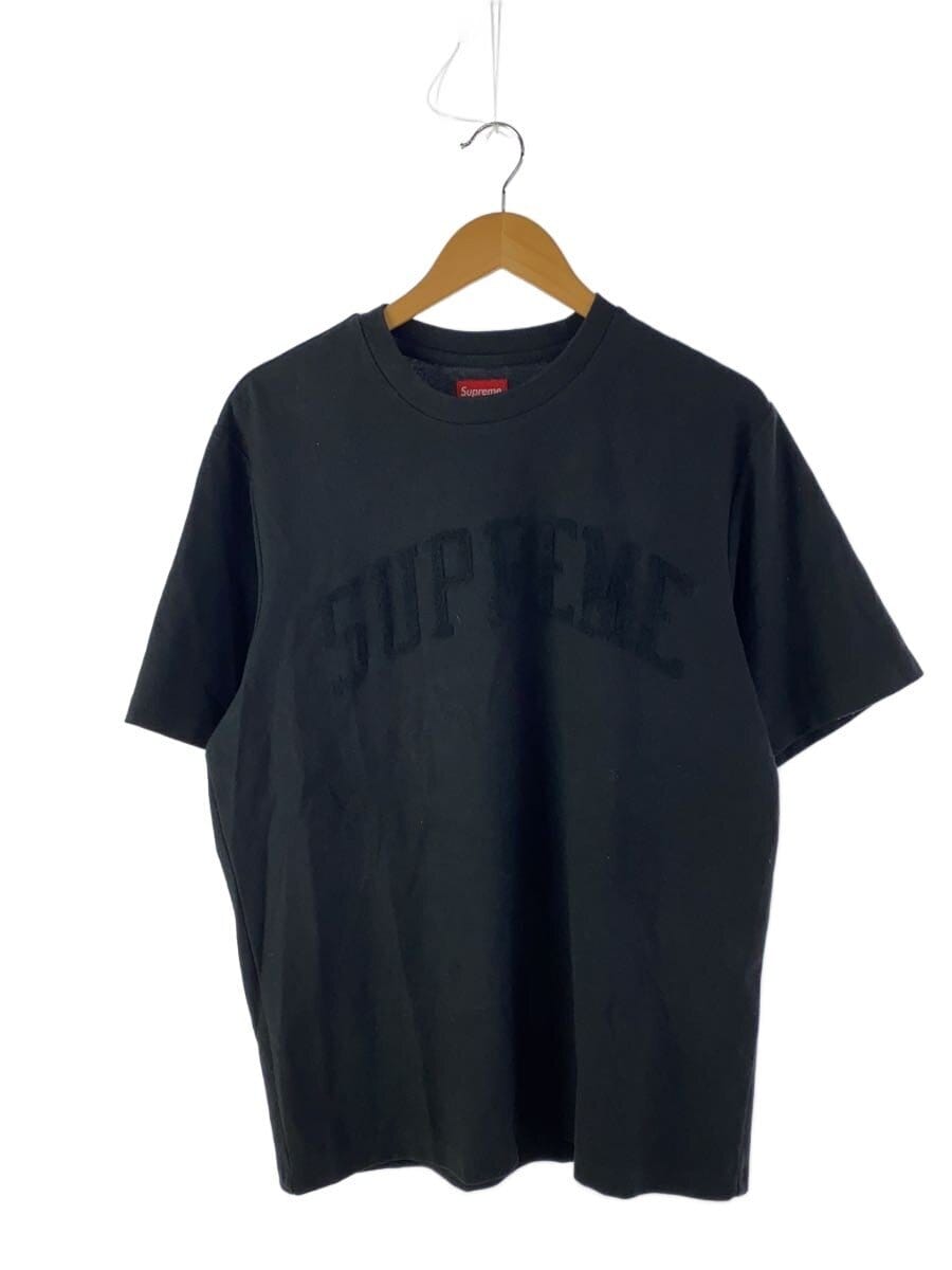 Supreme / pile arch logo Tee/Tシャツ/M/コットン/BLK