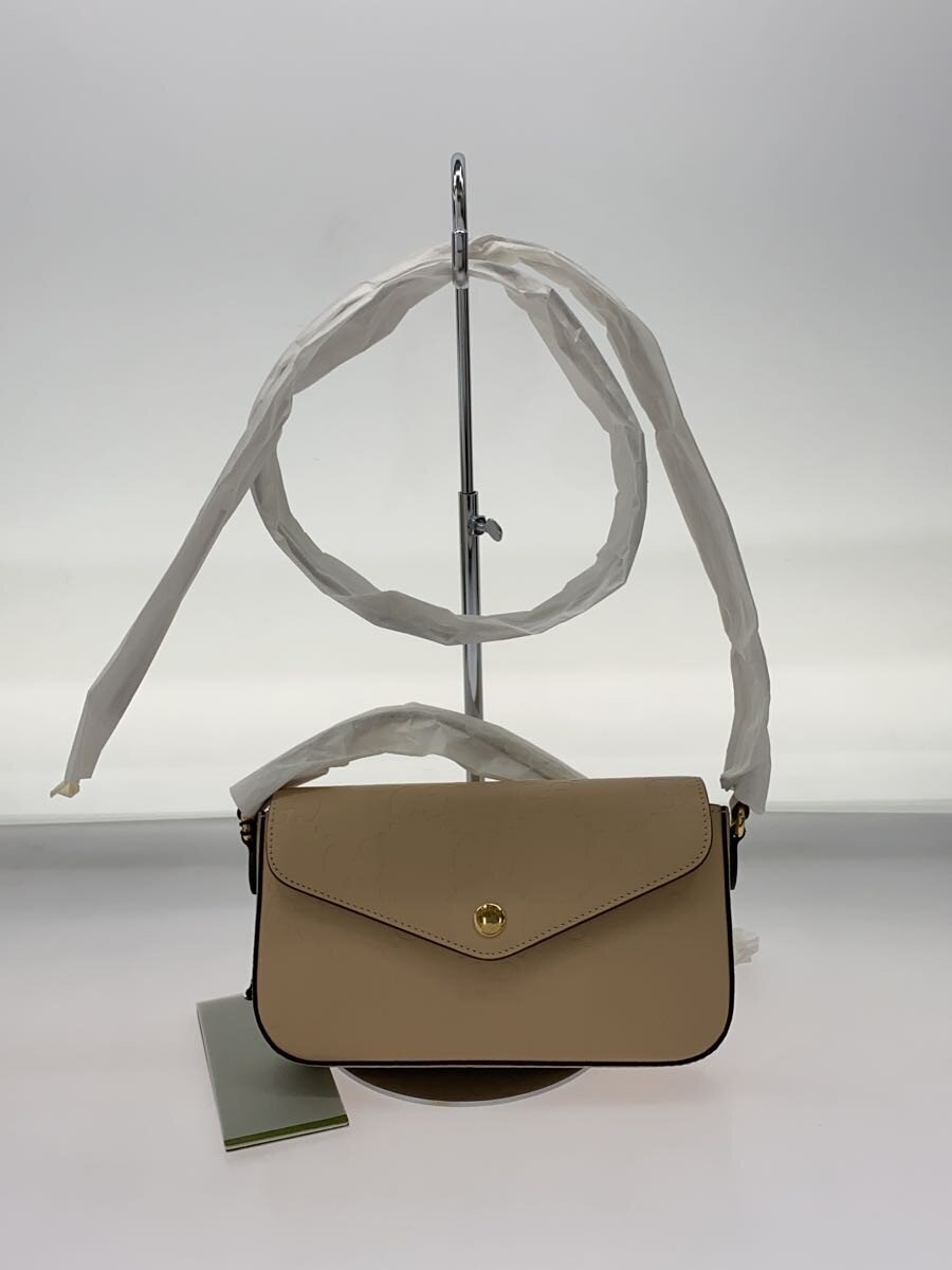 GUCCI / GG スーパーミニ ショルダーバッグ/レザー/BEG/総柄