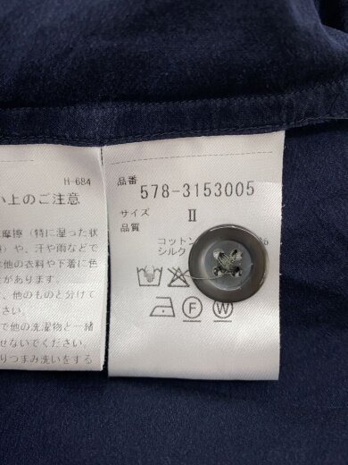 商品画像：fine cotton silk/長袖ブラウス/2/NVY/578-3153005/使用感// 4