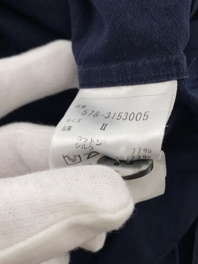 商品画像：fine cotton silk/長袖ブラウス/2/NVY/578-3153005/使用感// 5
