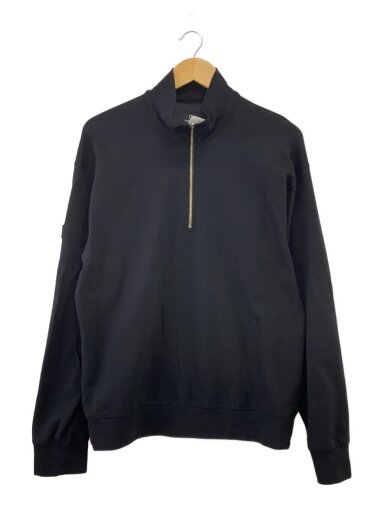 商品画像：Over Half-zip Sleeve/長袖カットソー/M/コットン/BLK// 1