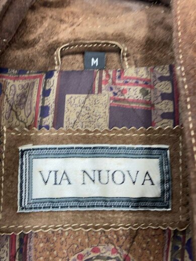 商品画像：VIA NUOVA/レザージャケット・ブルゾン/M/レザー/BRW 3